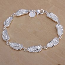 Pulsera chapada en plata 925, joyería 925, joyería, zapatos, pulsera colgante, H155 2024 - compra barato