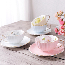 Kitchen Accessories Bone China Ceramics Coffee Cup Set Elegant Home Flower Tea Cup Organizer English Afternoon Tea Red Tea Cup 2024 - buy cheap