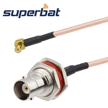 Superbat MCX Male Right Angle to BNC Female Bulkhead O-ring Straight RF Coaxial Cable RG316 15cm 2024 - buy cheap