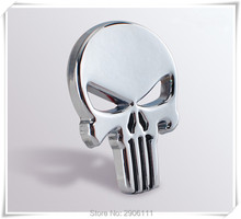 Car Styling 3D Metal The Punisher Skull Emblem Badge for Toyota corolla rav4 Yaris prius hilux avensis verso camry auris 2024 - buy cheap