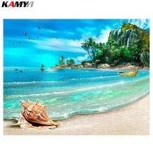 Diamond Painting Cross Stitch Landscape Diamond Embroidery Mosaic Sea Picture Rhinestones Needle Arts & Craft XY1 2024 - buy cheap