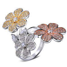 Flower rings Ladies Copper Ring with Cubic zircon Rings new designer ring for best friend Free shipping 2024 - buy cheap