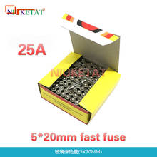 100pcs/box 5*20mm 25A 250V Fast fuse 5*20 F25A 25000mA 250V Glass Fuse 5mm*20mm New and original 2024 - buy cheap