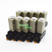 10Pcs H3Y-2 AC220V Delay Timer Time Relay 0 -  60S with Base 2024 - buy cheap