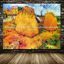Haystacks In Provence Of Vincent Van Gogh HandMade Reproduction Oil Paintings On Canvas Wall art For Living Room Home Decoration 2024 - buy cheap
