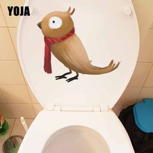 YOJA 23.4X22.3CM Cartoon Owl With Neck Creative Wall Stickers Mural Toilet Seat Decal Home Decor T5-0625 2024 - buy cheap