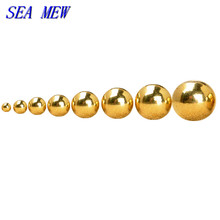 SEA MEW-Cuentas redondas de Metal y latón para fabricación de joyas, cuentas con orificio DIY, 2mm, 3mm, 3,5mm, 4mm, 5mm, 6mm, 8mm, 10mm, 12mm, 14mm, 100 Uds. 2024 - compra barato