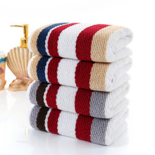 Luxury Color stripe Face Towel 100% Cotton 34 * 74cm Soft Towel Terry Absorbent washcloths Home Kitchen Tea Towels 2pcs 2024 - buy cheap