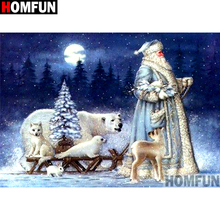 HOMFUN Full Square/Round Drill 5D DIY Diamond Painting "Santa Claus" Embroidery Cross Stitch 3D Home Decor Gift A11477 2024 - buy cheap