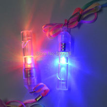 Free shipping 12pcs/lot Light Up Whistles LED Flashing Blinking Favors Rave Lanyard Whistle party novelty items 2024 - buy cheap