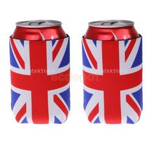 1 pair Union Jack Britain UK Flag Stubby Beer Tin Can Cooler Sleeve Holder 2024 - buy cheap