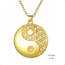 Pendant Necklace Unisex Chinese Traditional Culture Tai Chi And Yin Yang Pattern Vintage Style Zinc Alloy Provide Dropshipping 2024 - buy cheap