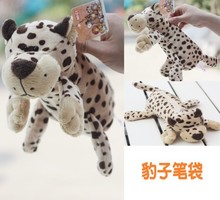 Plush toy cute 1pc 25cm forest happy leopard school fashion bag pencil case toy children gift 2024 - buy cheap