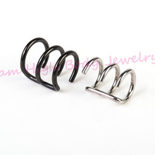 Clip On Ear Cuff  Earring Wrap No Piercing 316l Stainless steel Black Gothic Punk Rock New Simple Wholesale free Ship 2024 - buy cheap