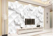 Customized photo wallpaper 3d tv wall paper murals dream flower lotus mural TV setting wall papers home decor 2024 - buy cheap