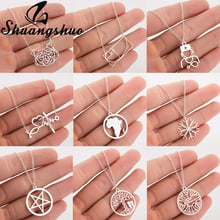 Shuangshuo Chian Long Necklace For Women Collares Cute Animal Dog Pendants Necklaces Stainless Steel Chokers Jewelry moda 2024 - buy cheap