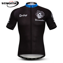 Weimostar Black Cycling Jersey 2018 pro team Mountain Bike Clothing Short Sleeve mtb Bicycle Jersey Quick Dry Cycling Shirt Ropa 2024 - buy cheap