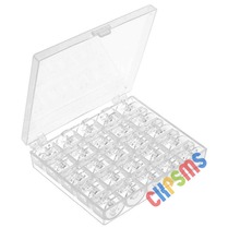 25 PLASTIC BOBBINS SPOOLS FOR SEWING MACHINE ACCESSORY WITH BOBBIN BOX #2518P 25PCS  bobbins with plastic box 2024 - buy cheap
