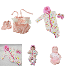 2 Sets Lovely Reborn Doll Outfits - Princess Dress Rompers Headband Sock Clothes for Newborn Baby Girl Doll Complete Look 2024 - buy cheap