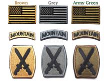 US Army 10th Mountain Division 3D bordado Bandera de EE. UU., Tab & amp; Ayu parche Digital, BDU, parche para hombro, insignia 2024 - compra barato
