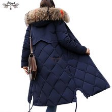 Plus Size Winter Women Jacket Coat Big Fur Hooded Warm Winter Parka Jackets Long Thicken Down Cotton Jacket Women parkas mujer 2024 - buy cheap