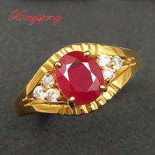 18 k gold, platinum natural ruby ring women give valuable color more than 1 carat gem The real thing to send mother 2024 - buy cheap