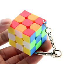 Cubing классная цепочка для ключей 3 см 3x3 магический куб креативные кубические украшения-красочные 2024 - купить недорого
