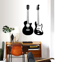 Pegatinas decorativas modernas para pared, pintura de pared de fondo de sala de estar, música, guitarras de PVC, YY21 2024 - compra barato