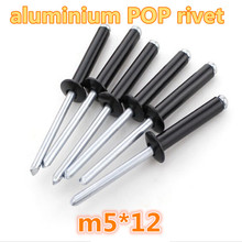 100pcs m5*12 black aluminum pop rivet blind rivet 2024 - buy cheap