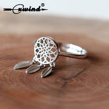Кольца «Ловец» Cxwind для женщин и девушек, ювелирные изделия на костяшки, подарочное кольцо с перьями, листьями, регулируемое женское кольцо 2024 - купить недорого