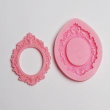 BB022 Mirror Frame Fondant Wedding Cake Decorating Tools Cupcake Silicone Mold Chocolate Molds 2024 - buy cheap