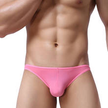 Men Sexy Ultrathin Low Rise Ice Silk Briefs Underwear Bulge Pouch Underpants 2024 - buy cheap