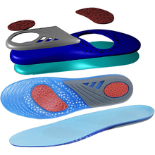 2018 novo silicone gel palmilhas cuidados com os pés para fasciite plantar calcanhar absorção de choque palmilha altura incresaing shoepad 2024 - compre barato