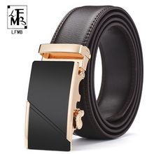 LFMB-cinturón automático de cuero genuino para hombre, cinturón de cuero marrón, hebilla automática, cinturones de negocios de alta calidad 2024 - compra barato