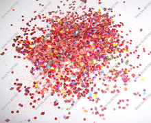 50gram x Mixed Laser Colors(Glitter Powder+Diamond+Hexagon) Paillette Spangles Shape for DIY Nail Art Decoration&Glitter Crafts 2024 - buy cheap