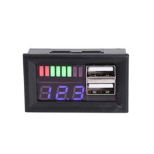 Blue LED Digital Display Voltmeter Mini Voltage Meter Volt Tester Panel For DC 12V Cars Motorcycles Vehicles USB 5V2A output 2024 - buy cheap