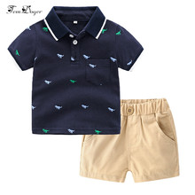 Tem Doger Boy Clothing Sets 2019 Summer Kids Boy Clothes Shorts Sleeve T-shirts+Shorts 2PCS Children Tracksuit Casual Boys Cloth 2024 - buy cheap