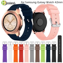 Correa de silicona para reloj Samsung Galaxy, banda de reloj inteligente de 42mm y 20mm para Samsung Gear S2, pulsera deportiva para Amazfit 2024 - compra barato
