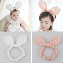 Newborn Baby Kids Girls Headwear Cute Print Dot Bunny Rabbit Ears Hairband Turban Bow Knot Headband 2024 - buy cheap