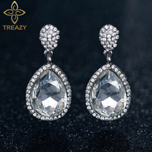 TREAZY Fashion Crystal Bridal Drop Earrings Rhinestone Waterdrop Wedding Earrings for Women Wedding Jewelry Accessories 2024 - buy cheap