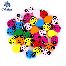 Fashion 50pcs Mixed 2 Holes Cartoon Ladybug Animal Pattern Wood Sewing Buttons Scrapbooking 14x20mm for DIY 2024 - buy cheap