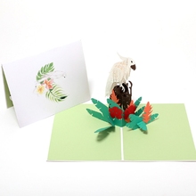 Новый 3D креативный попугай всплывающие карты День Святого Валентина любовник с днем рождения Юбилей ПРИВЕТСТВИЕ КАРТЫ подарок 2024 - купить недорого