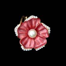 Women Dress Jewelry Enamel Camellia Flower Imitation pearl Brooch pins Shawl Scarves Scarf buckle ring clips Brooch Accessories 2024 - buy cheap