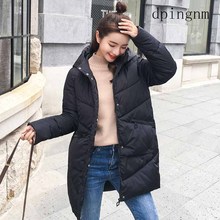 Winter Women Korean Style Loose Padded Coat Casual Cotton Jacket With Hood 2024 - buy cheap