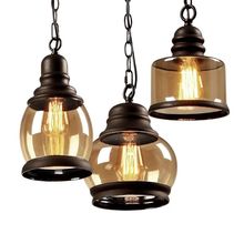 Loft Pendant Light Industrial Style Glass  Pendant Lamps Bar/Restaurant Light Retro Hanging lamps Black  Luminaire 2024 - buy cheap