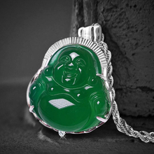 Green Buddha Men's Zircon Pendant Necklace Set Plated Hip Hop Jewelry 2024 - buy cheap