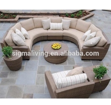 Muebles de jardín, sofás semicirculares modulares de ratán, bonitos, recién llegados 2024 - compra barato