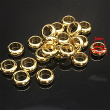 50pcs/Lot 8MM Gold Tone Stainless Steel Beads Round Bead Big Hole Beads For Jewelry Making DIY Hand Made Charm Bracelet Necklace 2024 - buy cheap