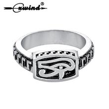 Cxwind anel de dedo vintage egípcio, anéis para amuleto de olho do hórus, faraó, deus, joias para homens, mulheres, punk 2024 - compre barato