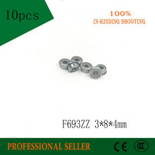 Free Shipping 10 PCS F693 ZZ F693ZZ ABEC-3 Flange Bearings 3x8x4 mm Flanged Ball Bearings RF-830ZZ  WF693ZZ 2024 - buy cheap